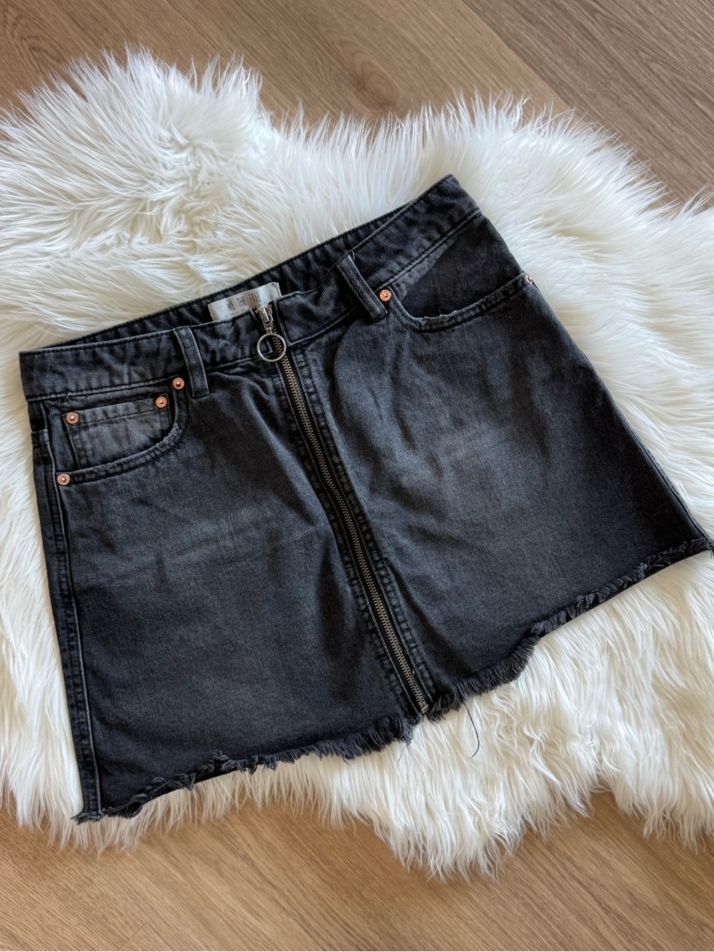 Free People We the Free Zip Denim Mini Skirt